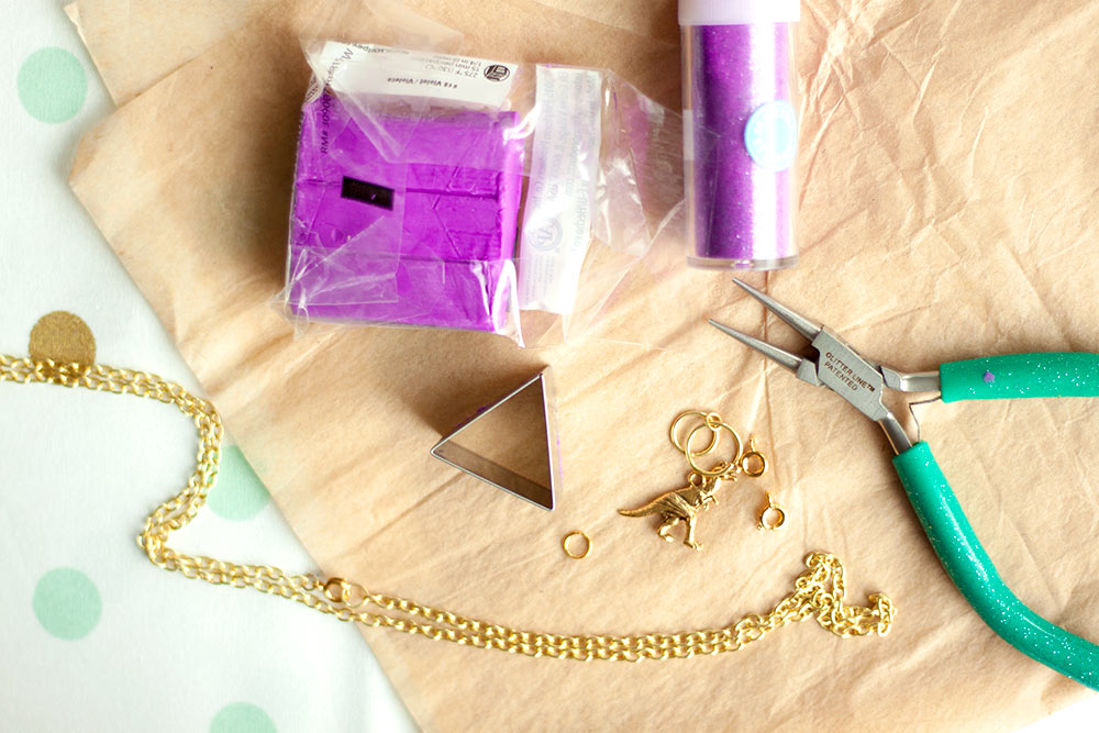 DIY Clay and Charm Necklace on Peony + Ink