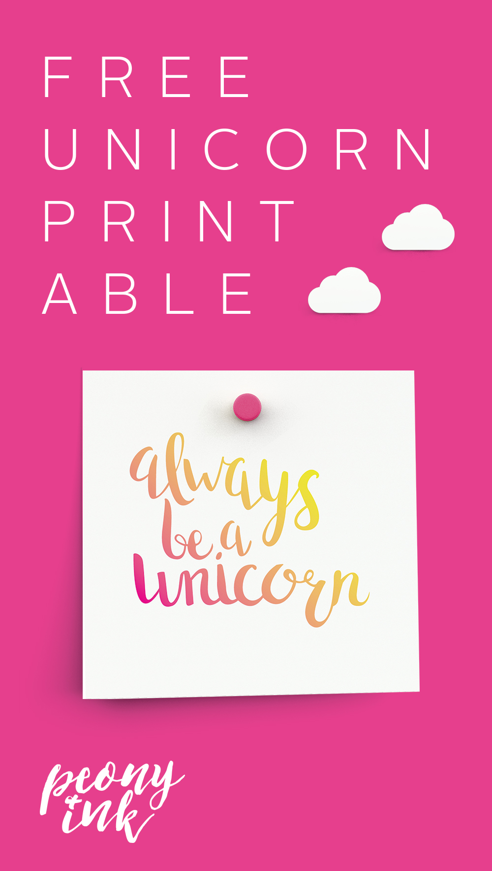 Free unicorn quote printable!