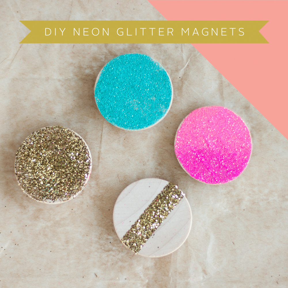 DIY: How to Make Neon Glitter Magnets