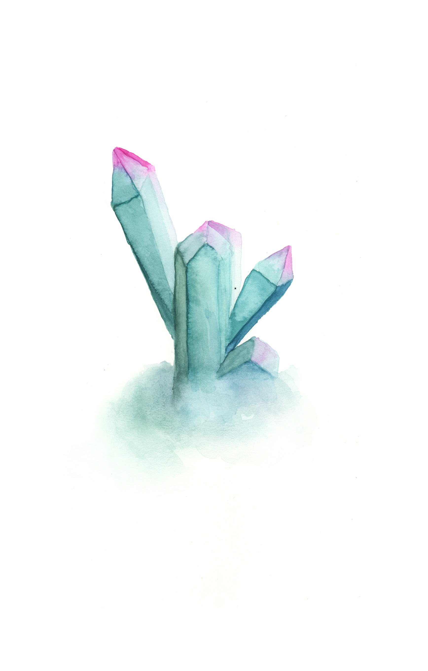 FREE DOWNLOAD: Watercolor Crystal iPhone Background